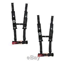 Pro Armor 4 Point Harness 2 Seat Belt PAIR Black Honda Talon 1000 Pioneer All