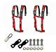 Pro Armor 4 Point Harness 2 Seat Belt Pair Mount Kit Bypass Red YXZ 1000R 2017+