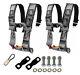 Pro Armor 4 Point Harness 3 Seat Belt Pair Mount Kit Bypass Silver YXZ1000 2017+