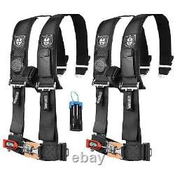 Pro Armor Black 4 Point 3 Harness Seat Belt with Bypass RZR Maverick 900 1000 XP