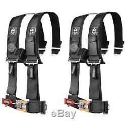 Pro Armor Pair of Black 4 Point 2 Harness Seat Belt RZR XP Turbo CanAm X3 UTV