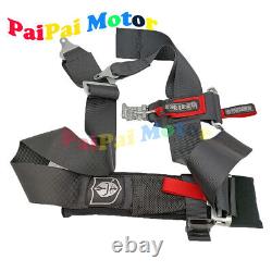 Pro Armor Pair of Black 4 Point 2 Harness Seat Blet For Polaris RZR xp turbo