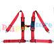 Pro Armor Pair of Red 4 Point 2 Harness Seat Belt For Polaris RZR xp turbo