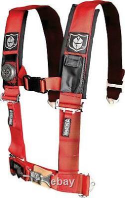 Pro Armor Seat Belt Harness 4 Point 2 Padded Arctic Cat Wildcat Prowler (RED)