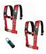 Pro Armor Seat Belt Harness 4 Point 3 Padded Pair Bypass Red Maverick X3 2017+