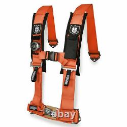 Pro Armor Seat Belt Harness 4 Point 3 Padded Polaris RZR XP / S /4 /1000 Orange