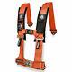 Pro Armor Seat Belt Harness 4 Point 3 Padded Polaris RZR XP / S /4 /1000 Orange