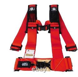 Pro Armor Seat Belt Safety Harness 3 4PT for Honda /John Deere /Kubota ATV RED