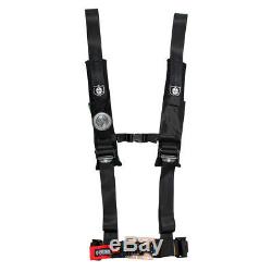 Pro Armor Seat Belt Safety Harness 4 Point 2 Padded RZR Rhino Can Am Black