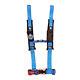 Pro Armor Seat Belt Safety Harness 4 Point 2 Padded RZR Rhino Can Am Blue