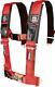 Pro Armor Seat Belt Safety Harness 4 Point 2 Padded RZR Rhino Can Am UNIV (Red)