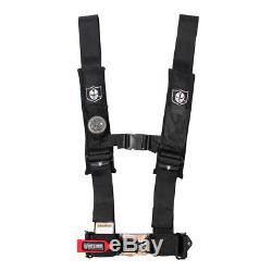 Pro Armor Seat Belt Safety Harness 4 Point 3 Padded RZR Rhino Can Am Black