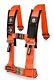 Pro Armor Seat Belt Safety Harness 5 Point 3 Padded RZR Rhino Can Am Orange
