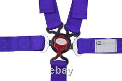 Puple Kids Race Harness Seat Belt 5 Point Sfi 1601 Approved Cam Lock V Roll Bar