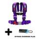 Purple 3in 4 point Harness Seat Belt with Bypass Plug For RZR PRO XP PRO R Ace RS1