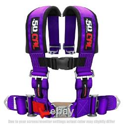 Purple 3in 4 point Harness Seat Belt with Bypass Plug For RZR PRO XP PRO R Ace RS1
