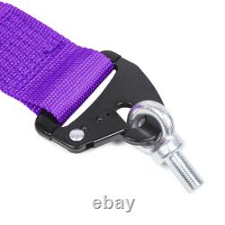 Purple Durable & Universal 5pt Carbon Fiber Quick Release Safety Seat Belt New