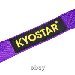 Purple Durable & Universal 5pt Carbon Fiber Quick Release Safety Seat Belt New