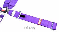 Purple Hans Racing Harness All Wrap Belt Sfi 16.1 5 Point 3 Cam Lock Seat Belt