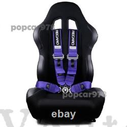 Purple RECARO 4 Point 3 Racing Seat Belt Quick Release Seatbelt Snap-On Harness