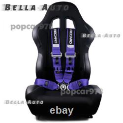 Purple RECARO 4 Point 3 Racing Seat Belt Quick Release Seatbelt Snap-On Harness