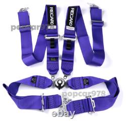 Purple RECARO 4 Point 3 Racing Seat Belt Quick Release Seatbelt Snap-On Harness