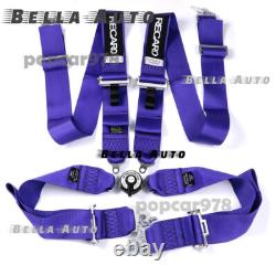 Purple RECARO 4 Point 3 Racing Seat Belt Quick Release Seatbelt Snap-On Harness