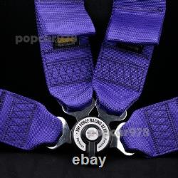 Purple RECARO 4 Point 3 Racing Seat Belt Quick Release Seatbelt Snap-On Harness