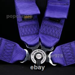 Purple RECARO 4 Point 3 Racing Seat Belt Quick Release Seatbelt Snap-On Harness