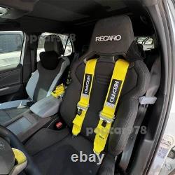 Purple RECARO 4 Point 3 Racing Seat Belt Quick Release Seatbelt Snap-On Harness