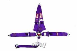 Purple & Yellow Stitching Safety Harness Sfi 16.1 Cam Lock 5 Point V Belt 3