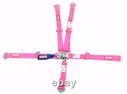 Quarter Midget Racing Harness Sfi 16.1 5 Point Latch & Link Seat Belt Hot Pink