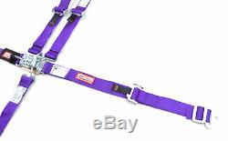 Quarter Midget Racing Harness Sfi 16.1 5 Point Latch & Link Seat Belt Purple