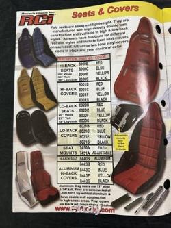 RCI Vintage Racing Car Seat Covers (black/yellow) /w Harness Seat Belts