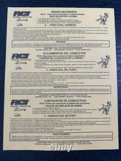 RCI Vintage Racing Car Seat Covers (black/yellow) /w Harness Seat Belts