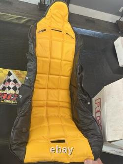 RCI Vintage Racing Car Seat Covers (black/yellow) /w Harness Seat Belts