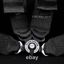 RECARO Black 4Pt 3 Racing Seat Belt Harness QR Snap-On for Track/Drift Safety