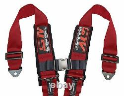RED 4 point Racing Harness Seat Belts Razor RZR UTV Buggy Off-Road