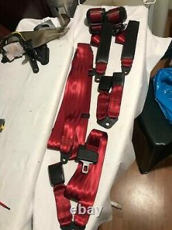 RED/BLUE/YELLOW Seat Belts Peugeot/Citroen AX 205 106 GTI rallye Saxo CUP VTS