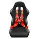 RED OMP 4 Point 3 Racing Seat Belt Quick Release Seatbelt Snap-On Harness