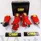 RED OMP 4 Point 3 Racing Seat Belt Quick Release Seatbelt Snap-On Harness