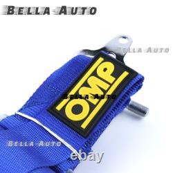RED OMP 4 Point 3 Racing Seat Belt Quick Release Seatbelt Snap-On Harness
