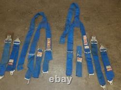 RJS Seat Belts Harnesses 5 point Blue Pair Shoulder Lap Racing Vintage 1994