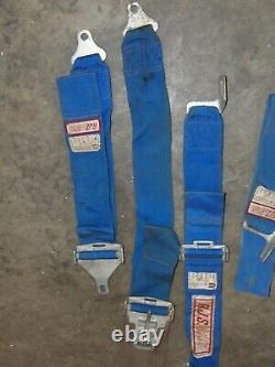 RJS Seat Belts Harnesses 5 point Blue Pair Shoulder Lap Racing Vintage 1994