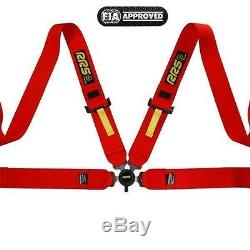 RRS Pro 4 FIA 4 Point Safety Harness Belts for sport seats WRC