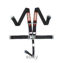 RaceQuip 711001 Latch & Link 5-Point Harness Safety Seat Belt Set Black SFI 16.1