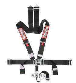 RaceQuip Black 5 Point Race Car Seat Belt 3 in. Lap and Shoulder 2 in. Sub SFI