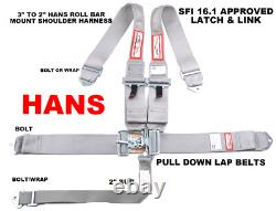Race Belt 5 Point Harness Seat Belt Will Work With Head & Neck Devices