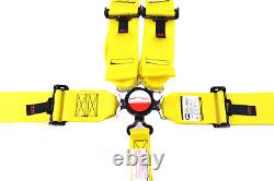 Race Harness Yellow Cam Lock 5 Point Seat Belt V Mount Signature Racerdirect