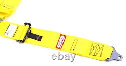 Race Harness Yellow Cam Lock 5 Point Seat Belt V Mount Signature Racerdirect